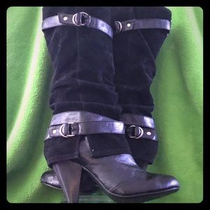 Fergalicious! Scrunch Suede n Leather Boots